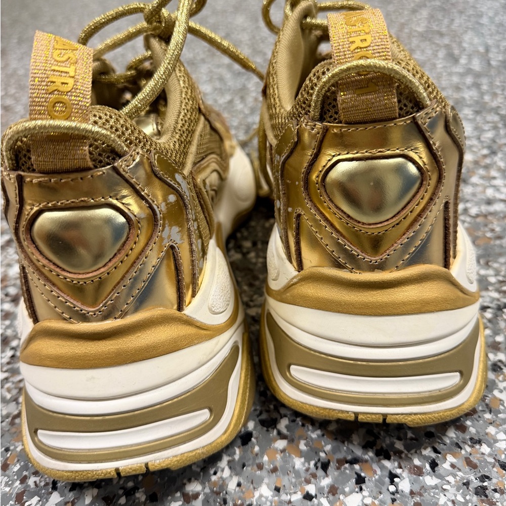 Sandro Gold Women's Sneakers - Picture 3 of 5